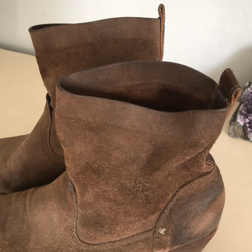 Rag & Bone slouchy boho suede distressed western - Picture 3 of 8